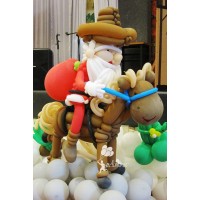 Santa on a horse Balloon Character